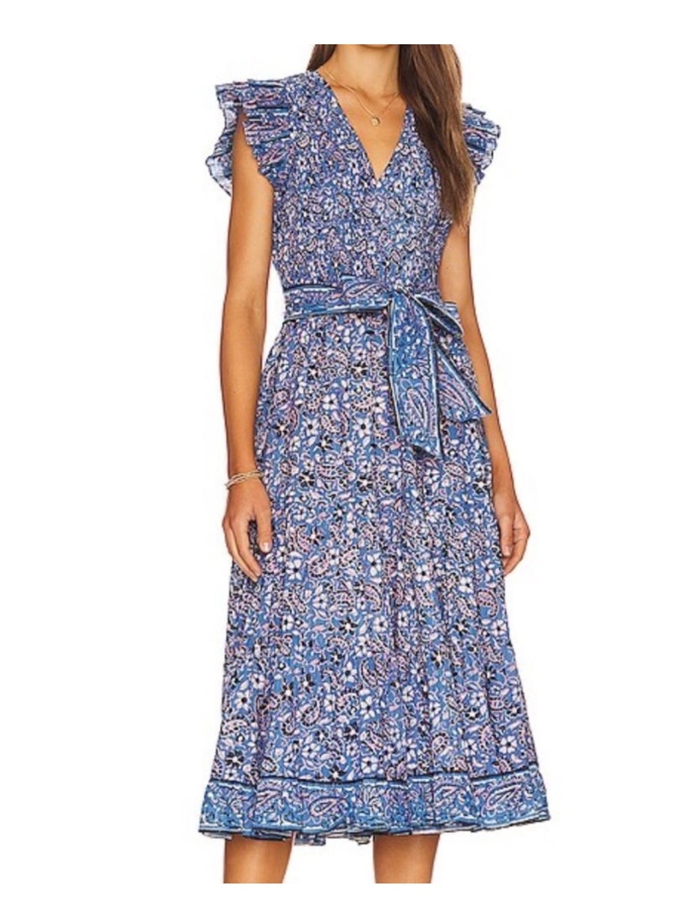 Cleobella Autumn Midi Paisley Print Dress
